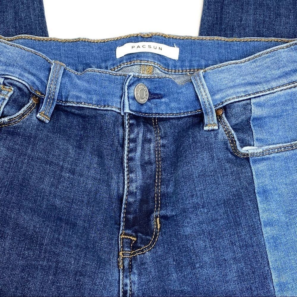 PacSun color block high rise jegging with raw hem size 25 - Picture 7 of 14